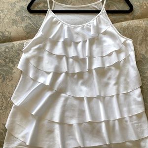 White tiered tank top